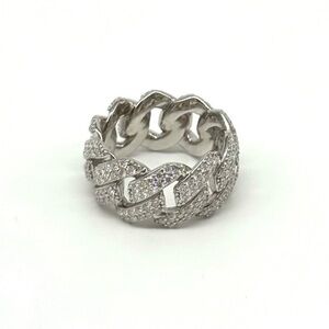 925 Silver, 2.6CTW Moissanite Miami Cuban Ring